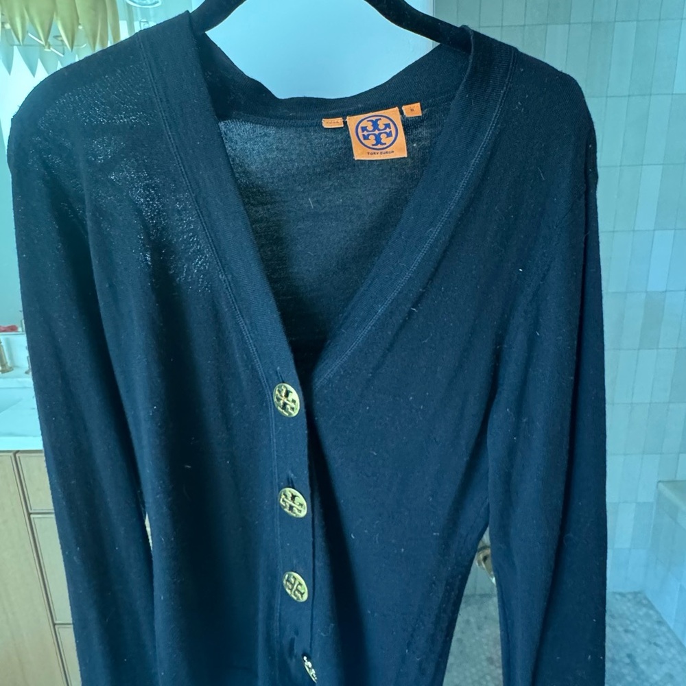 Tory Burch Black Cardigan Sweater